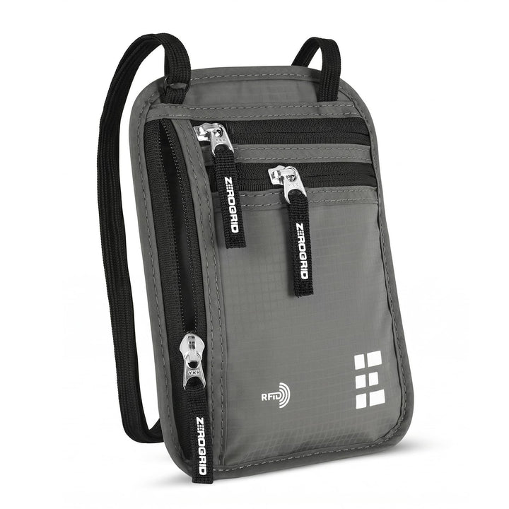 Brusttasche Brustbeutel mit RFID Blocker Reisegeldbeutel Reisedokumententasche EINWEG Einheitsgrösse