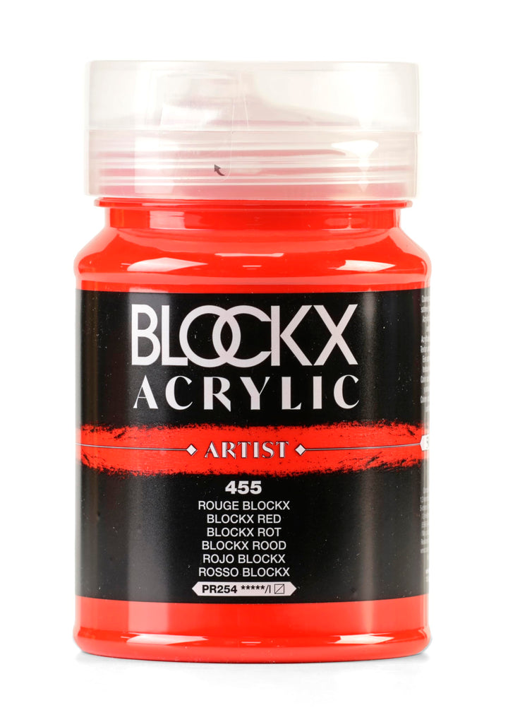 Blockx 65455BXC - Dose 500ml, feine Acrylfarbe, Acrylic Artist, halbdeckend und satiniert, PR 254 Bl