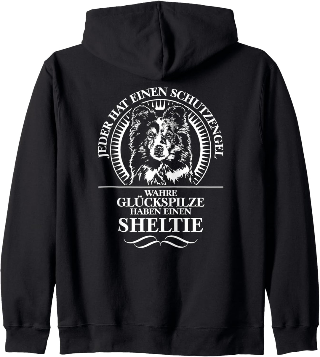Sheltie Schutzengel Hund Hunde Spruch Hundespruch Hunde Kapuzenjacke