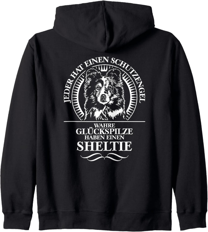 Sheltie Schutzengel Hund Hunde Spruch Hundespruch Hunde Kapuzenjacke