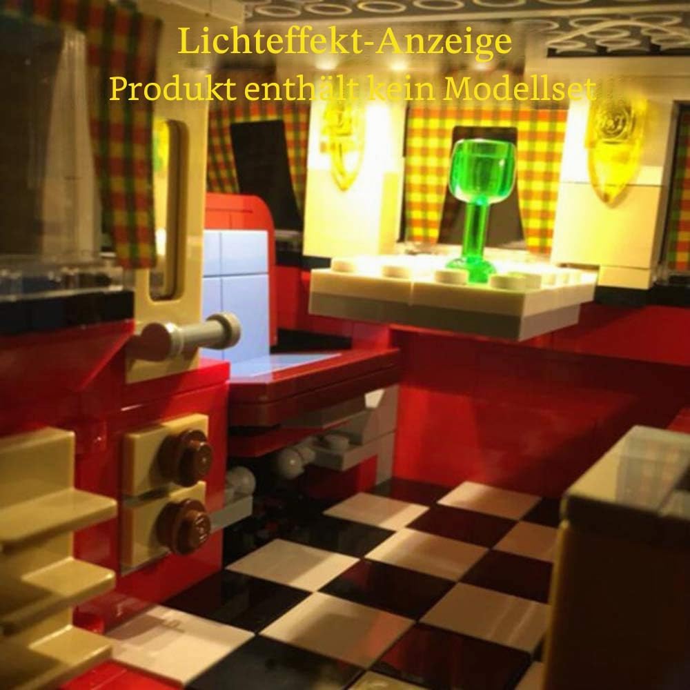 GEAMENT LED-Beleuchtungsset Kompatibel mit Lego T1 Campingbus (T1 Camper Van) Creator Expert 10220 (