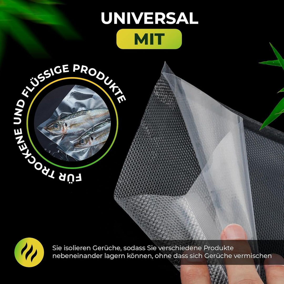 BOLSEMACK Vakuumierbeutel 30x35cm - Vakuumbeutel 100 Stück für alle Vakuumierer & Lebensmittel Vakuu