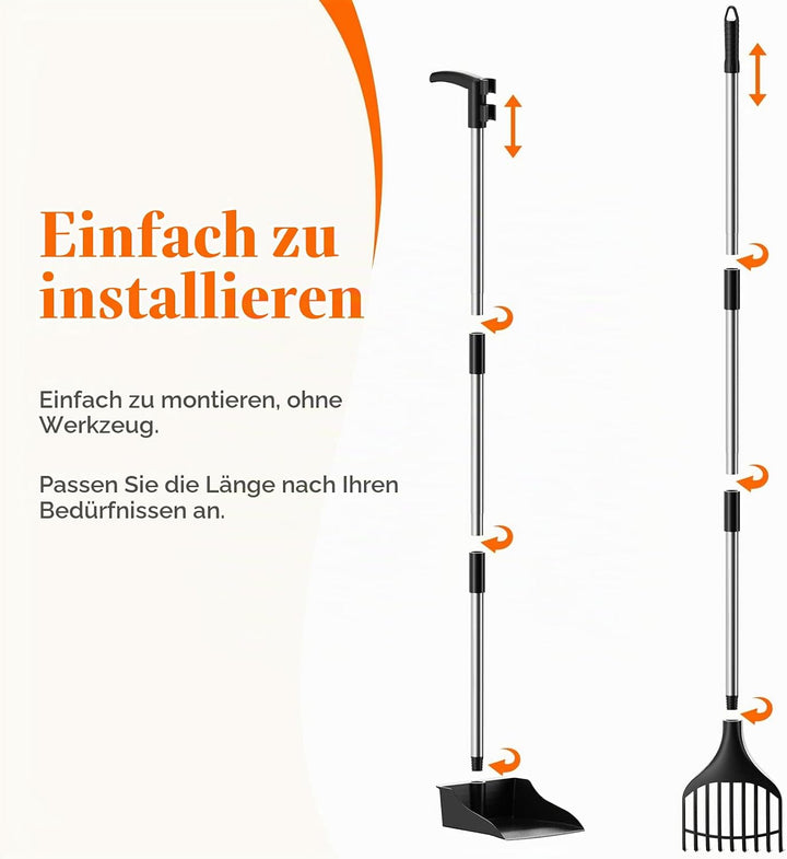 Lifewit Plastik-Hundekotschaufel für den Garten, Leichter tragbarer KOT-Schaufel für mittelgrosse/kl