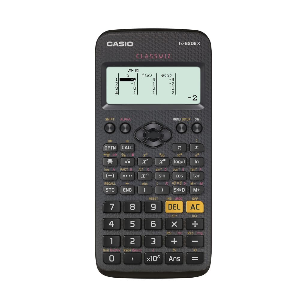 Casio SCHULRECHNER FX-82DE X CLASSWIZ, BATTERIEBETRIEB,Black, Language- German Altes Modell Single,