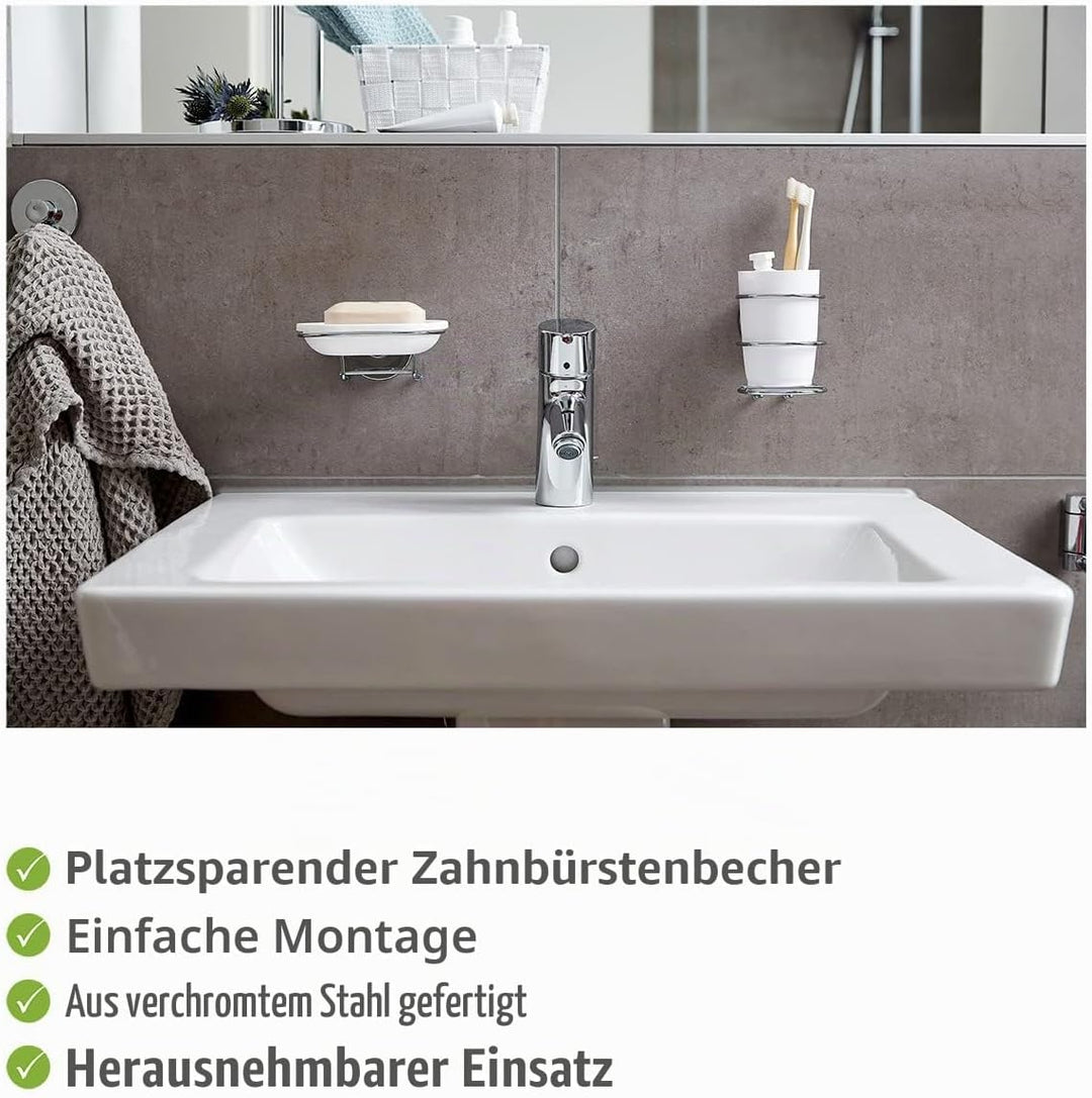 WENKO Vacuum-Loc® Zahnputzbecher Milazzo