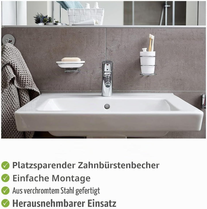 WENKO Vacuum-Loc® Zahnputzbecher Milazzo