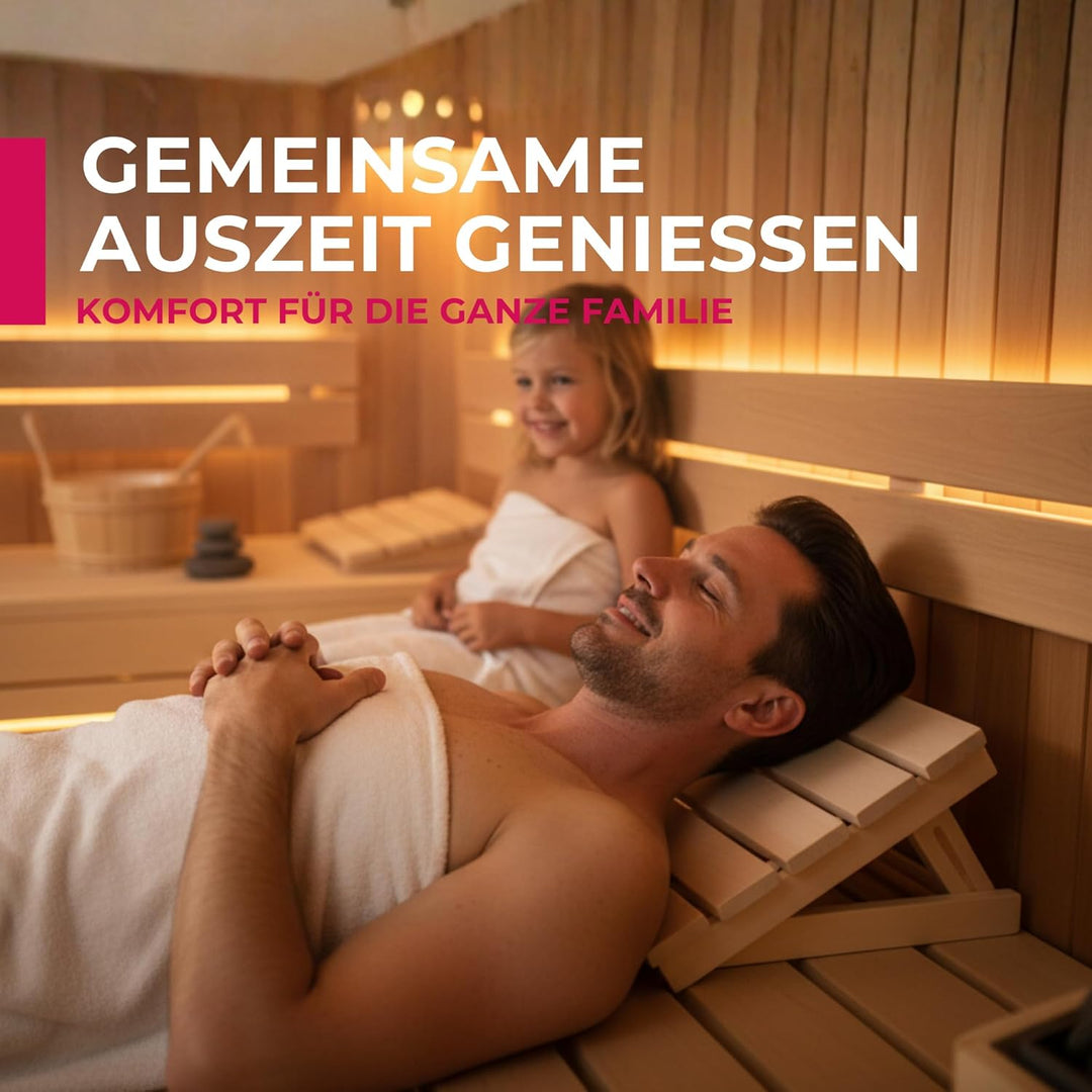 SULENO Sauna Kopfstütze JARI verstellbar Espe Nackenstütze Kopfkeil
