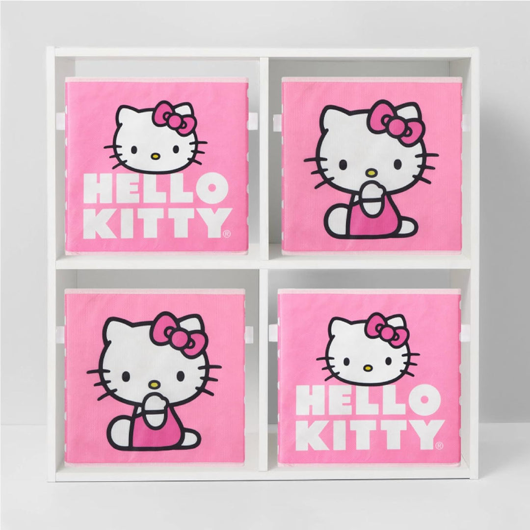 Idea Nuova Hello Kitty Aufbewahrungswürfel mit Griffen, 25,4 x 25,4 x 25,4 cm, 2 Stück, Hello Kitty