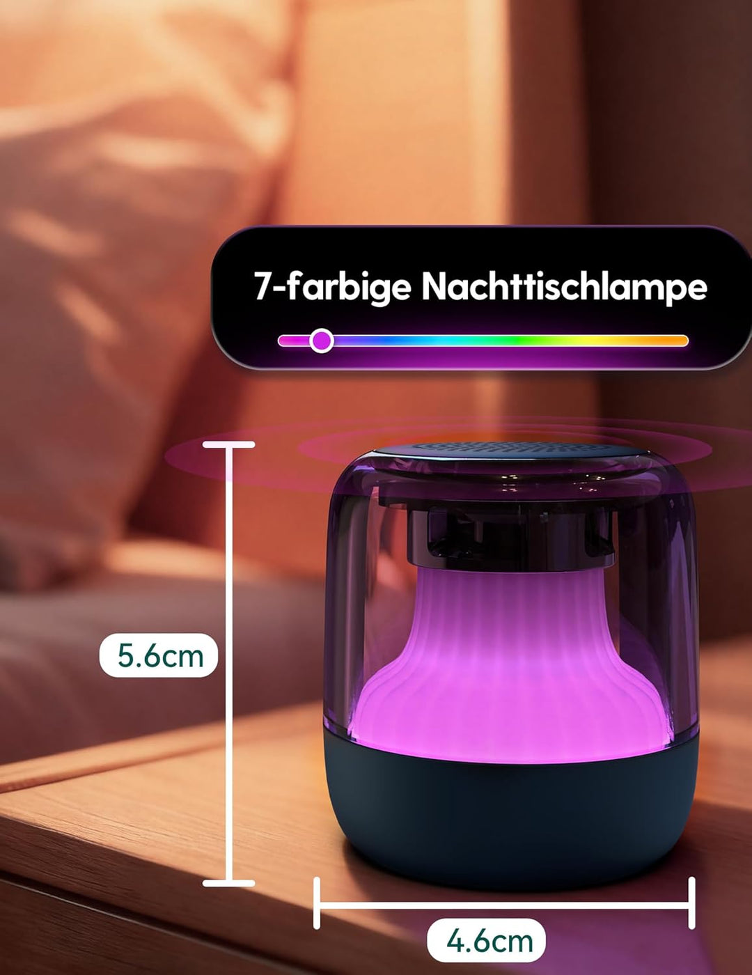Babelio Pocket Glow White Noise Machine Baby, Verbesserte Nachtlichter mit 7 Farben, 20 nicht wieder