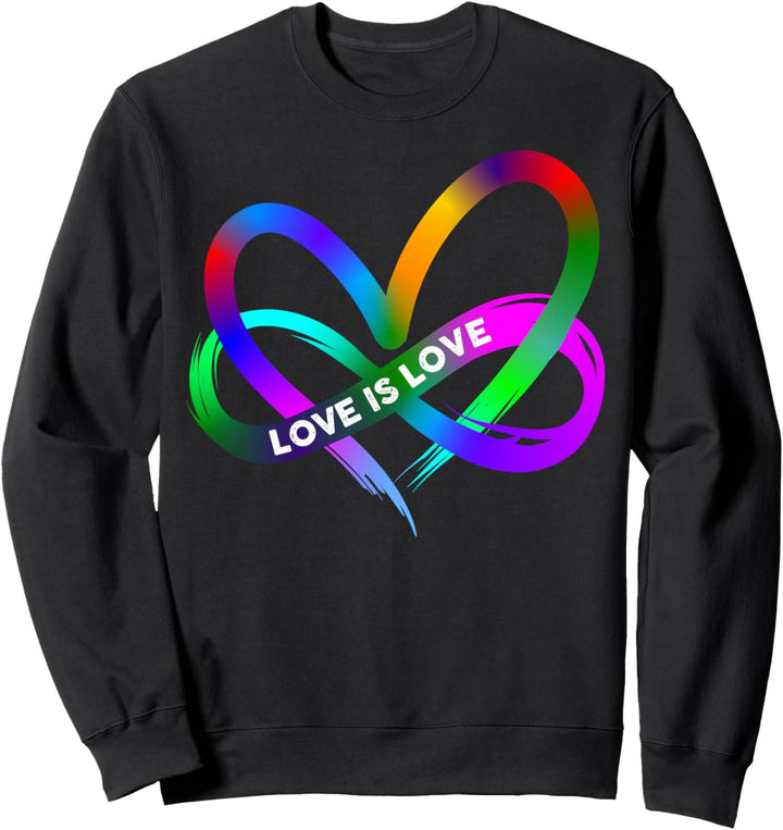 Pride Monat LGBT Straight Heart with Love Is Love Sweatshirt