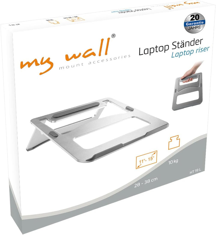 my wall HT19L Laptop Ständer, Notebook Ständer, Faltbar, Tragbar, Notebook Ständer Aluminium, Siliko