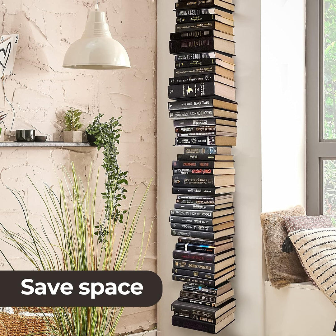 ART-GIFTREE Unsichtbares Bücherregal für Wand, Eisen, Schwebende Regale, schwebendes bücherregal Wan