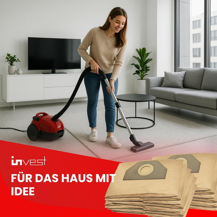 Invest - Staubsaugerbeutel Ersatz, Filtertüten Beutel Kompatibel mit Kärcher: 2701, 2701 TE, 2731, 3