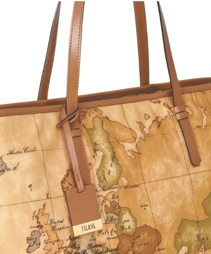 ALVIERO MARTINI DONNA Borsa Geo Classic Grande Naturale Mod. D007 6000, M