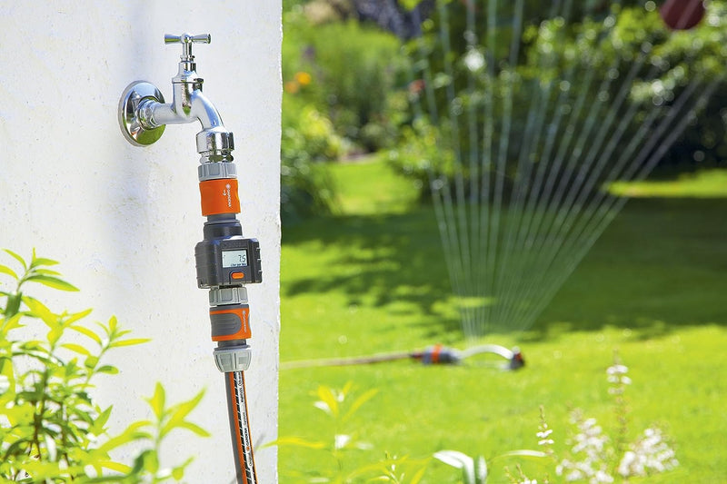 GARDENA Water Smart Flow Meter: Praktischer Wasserzähler zur Überwachung des Wasserverbrauchs mit üb