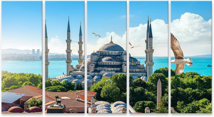 islandburner Bild auf Leinwand Blaue Moschee Am Bosporus Istanbul Türkei Bilder Wandbilder Poster Le