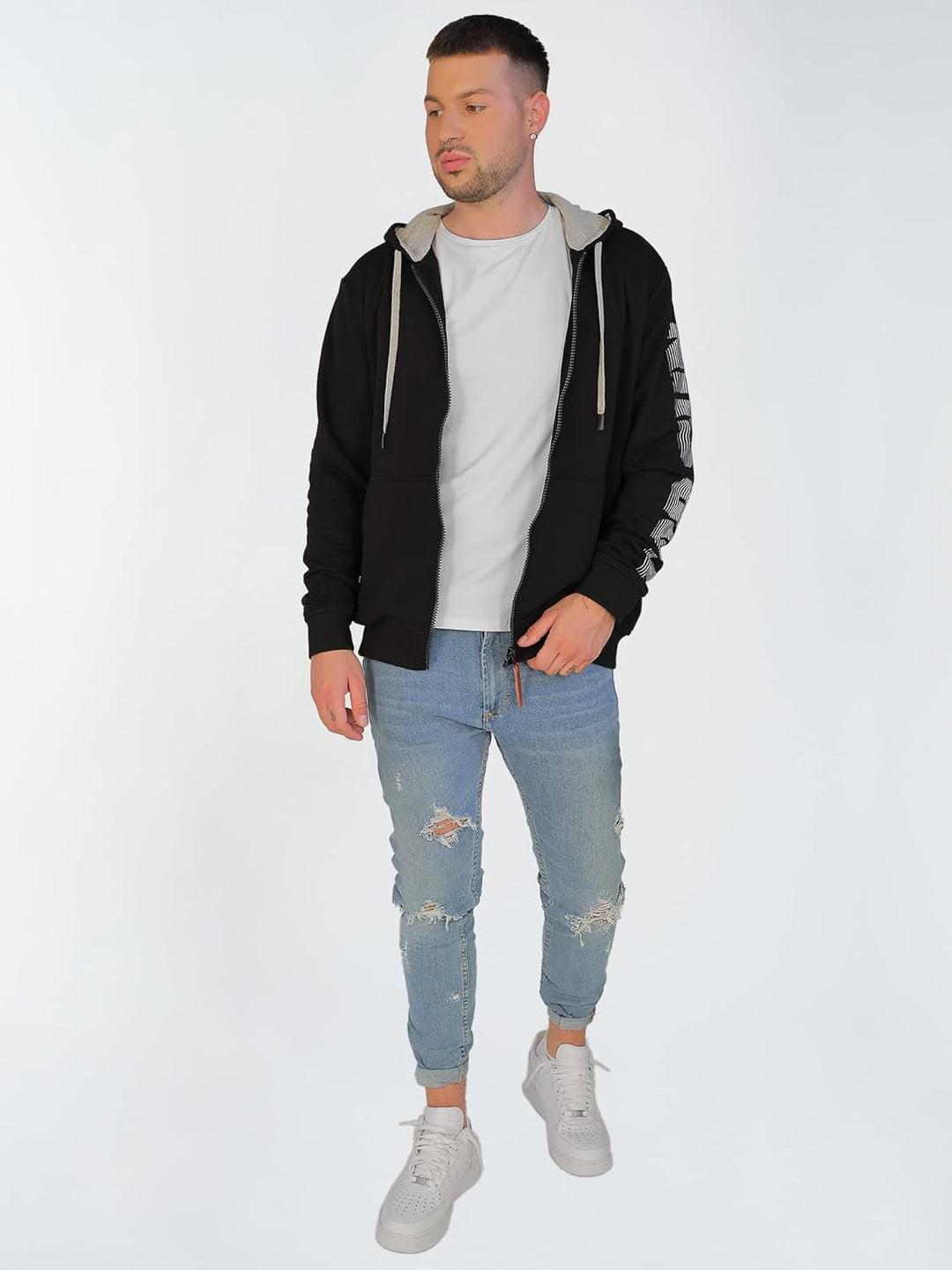 Top Gun Herren Sweatjacke Tg22010 Black,4Xl