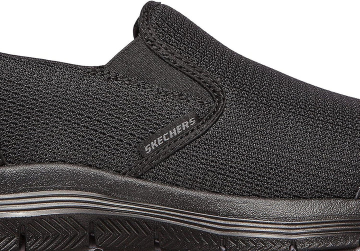 Skechers Herren Flex Advantage 4.0 Tuscan Sneaker 44 EU Black Textile Trim, 44 EU Black Textile Trim