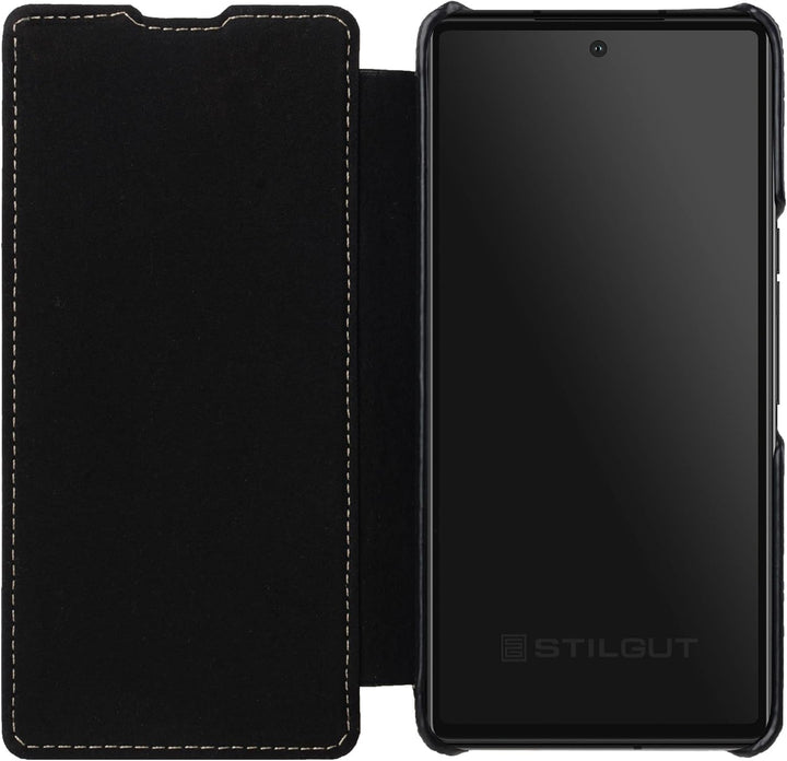 STILGUT Book Case kompatibel mit Google Pixel 7 Hülle aus Leder, Lederhülle, Klapphülle, Handyhülle