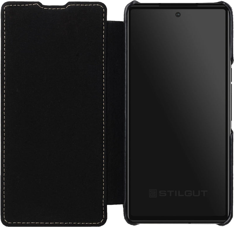 STILGUT Book Case kompatibel mit Google Pixel 7 Hülle aus Leder, Lederhülle, Klapphülle, Handyhülle