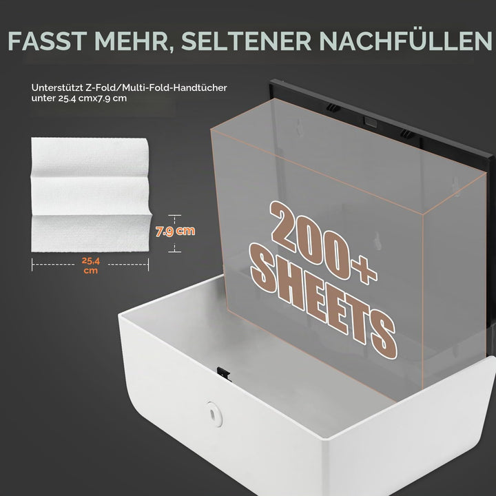 anydry 5101 Spender Hygienisch ABS Papierhandtuchspender Kommerziell für Falthandtücher An der Wand
