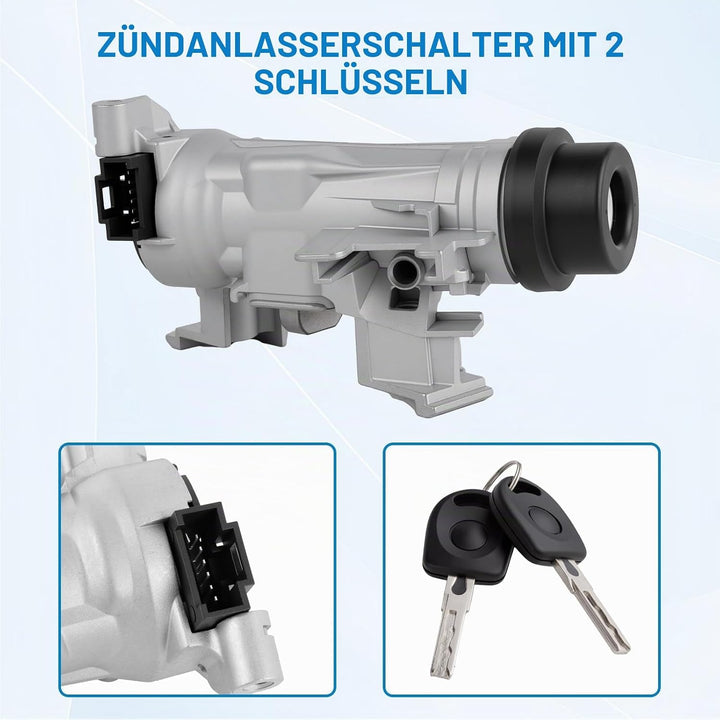Zündschalter mit Sperrschlüssel für 1,4 l, 1,8 l, 2,0 l 2006–2011, 1K0905841, 1K0905851B, 1K0905865