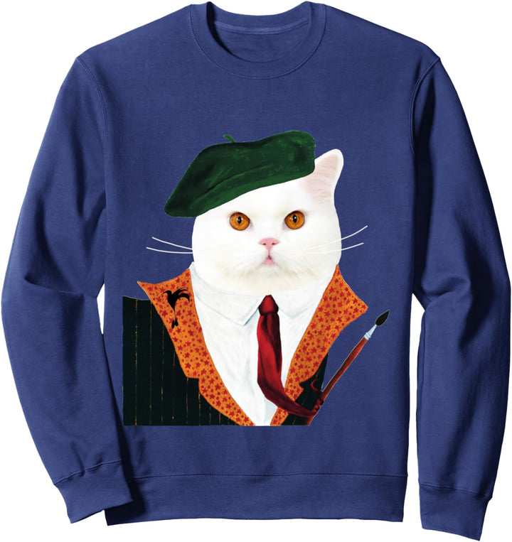 Künstler Katze, Maler Sweatshirt