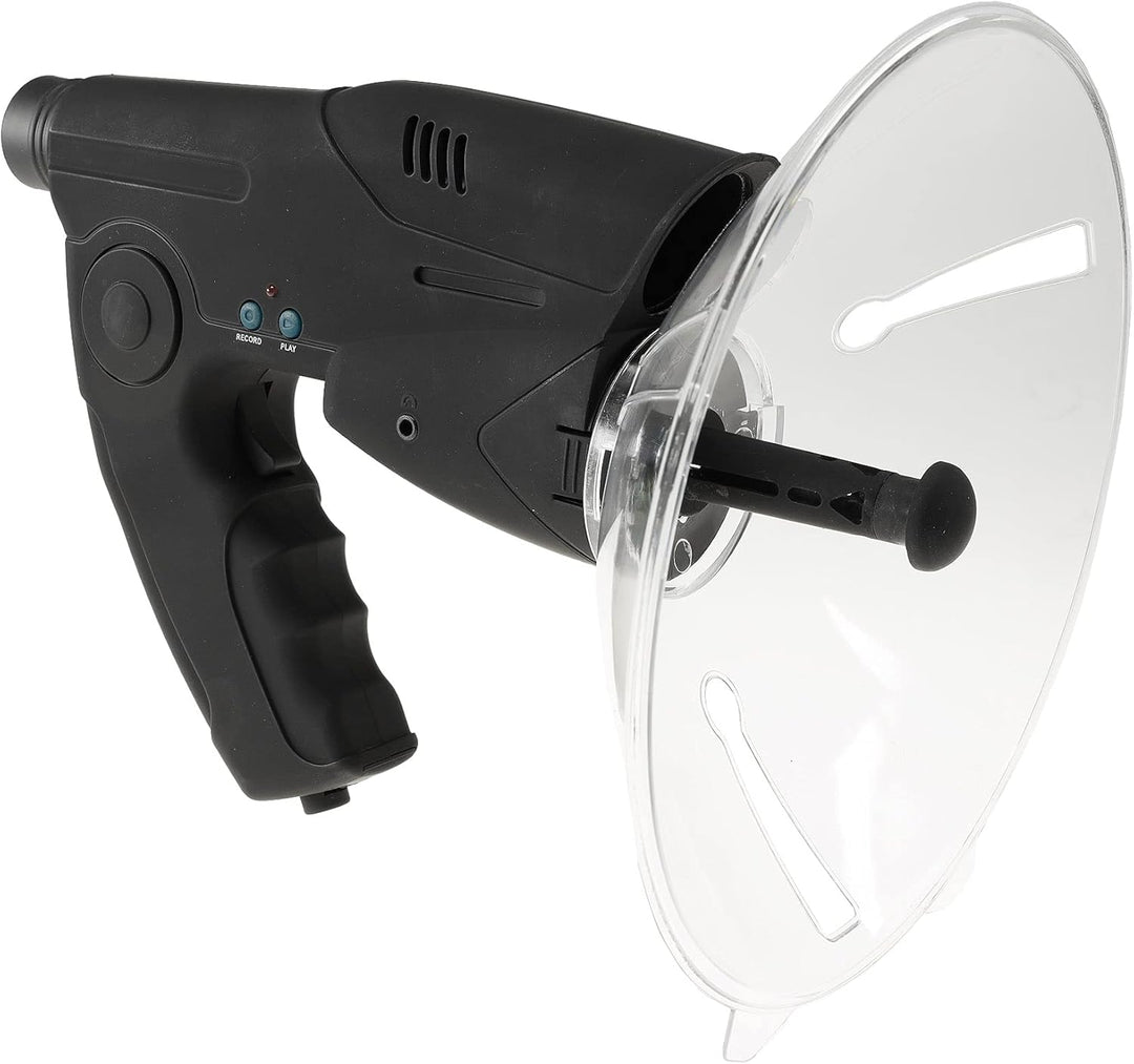 ChiliTec Parabol Richtmikrofon mit Kopfhörer Aufnahmefunktion 26cm bis 90m Reichweite