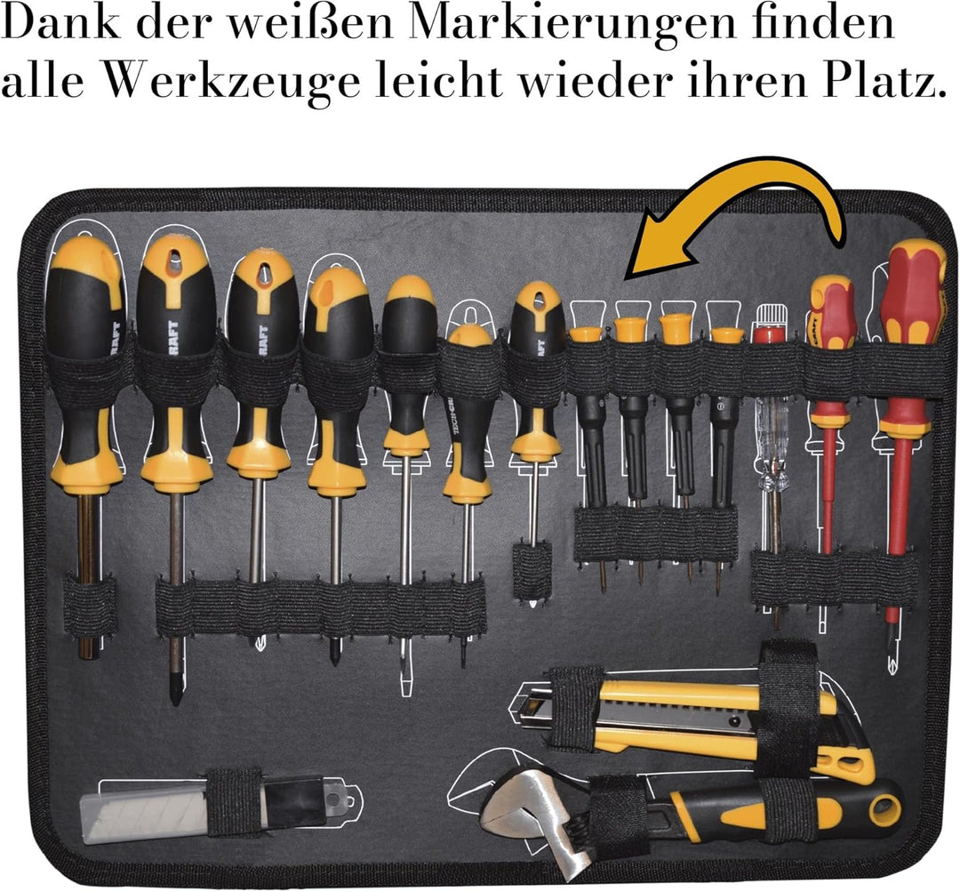 Werkzeugkoffer 130 tlg. | Heimwerker-Set | Werkzeugkasten aus Aluminium | Werkzeugtasche | Werkstatt