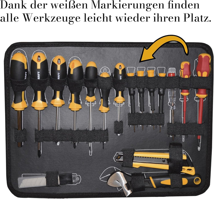 Werkzeugkoffer 130 tlg. | Heimwerker-Set | Werkzeugkasten aus Aluminium | Werkzeugtasche | Werkstatt