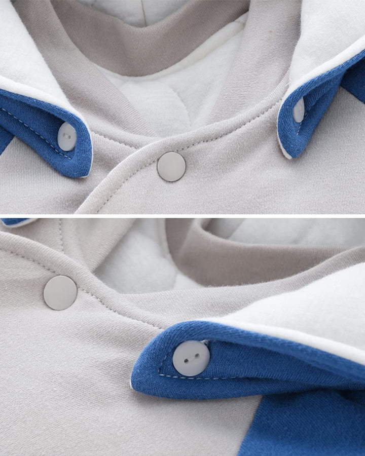 Baby Strampler Winter Schneeanzug mit Kapuze Jungen Mädchen Overall Baumwolle Abnehmbarer Hut Outfit