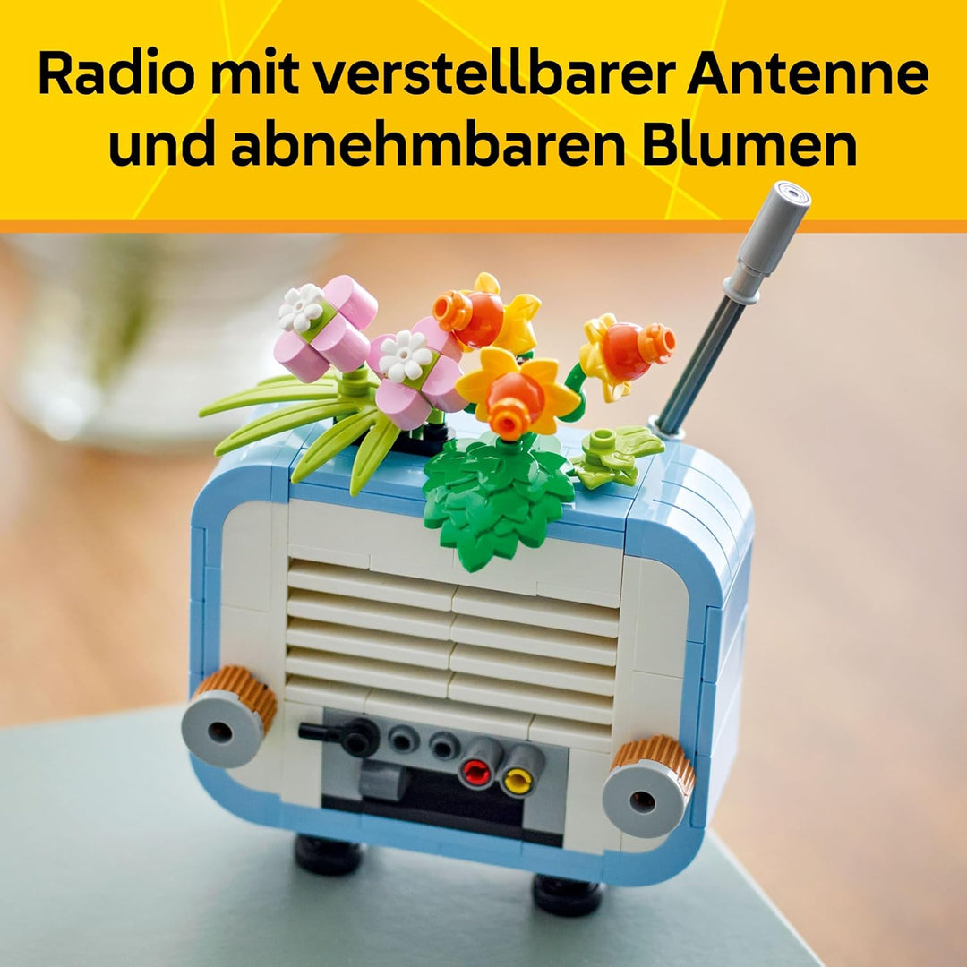 LEGO Creator 3in1 Plattenspieler mit Blumen - Spielzeug umbaubar in Radio oder Mikrofon - Musik Spie