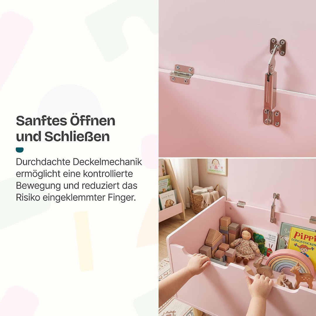 [en.casa] Spielzeugkiste mit Deckel Virer Kuscheltier Aufbewahrung Kinderzimmer Truhe Spielzeugbox 6
