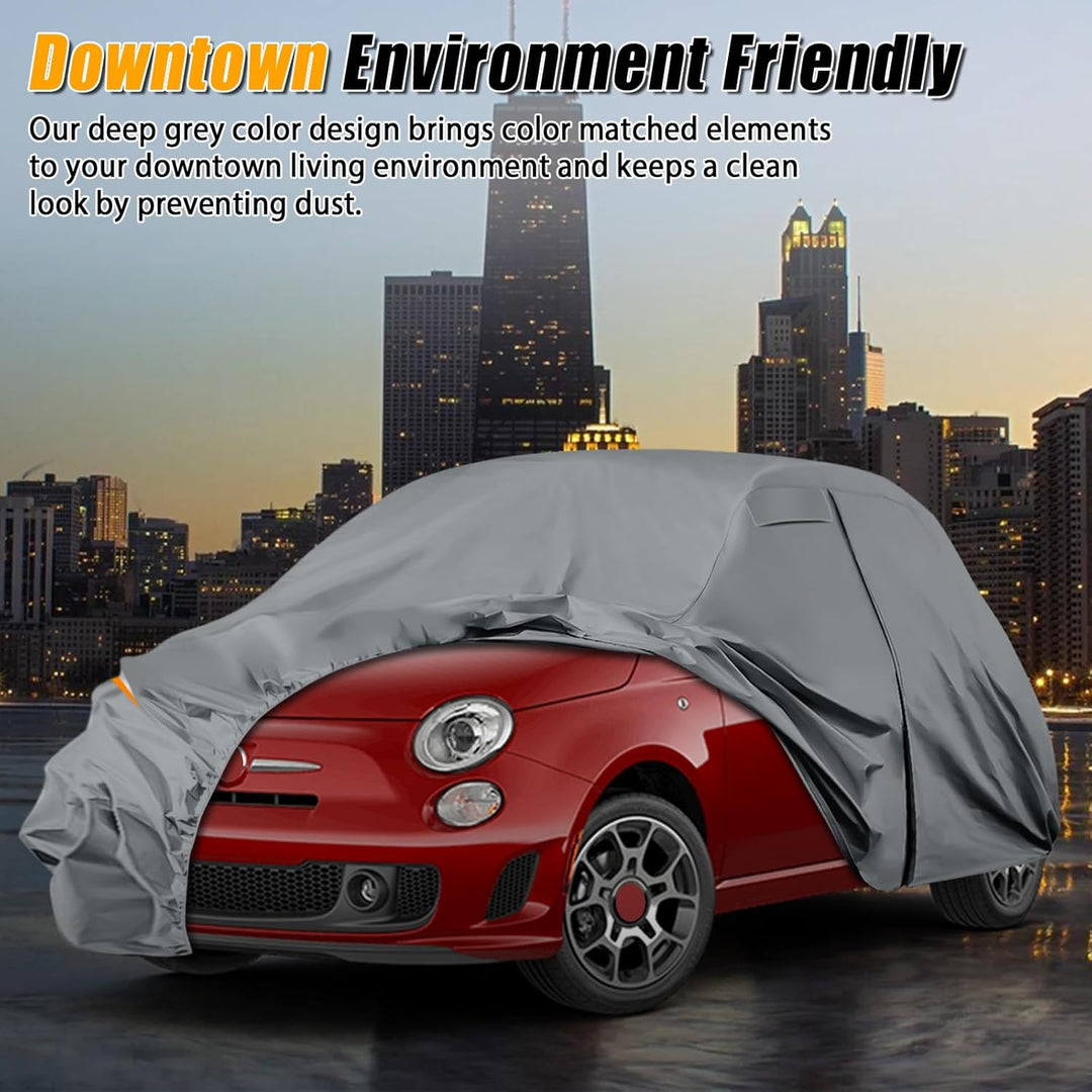 Autoabdeckung Wasserdicht für 2007-2025 FIAT 500 500C 500E Abarth, Vollgarage Autoplane Auto Abdeckp