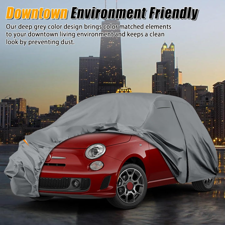 Autoabdeckung Wasserdicht für 2007-2025 FIAT 500 500C 500E Abarth, Vollgarage Autoplane Auto Abdeckp