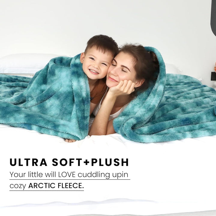 Fleece-Überwurfdecke, gemütlich, weich, leicht, Überwurfdecke, warm, plüschig, blau, Herbstdecken un