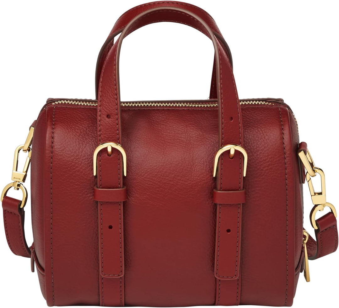 Fossil Damen Tasche Carlie LiteHide™ Leder Satchel Braun, Braun