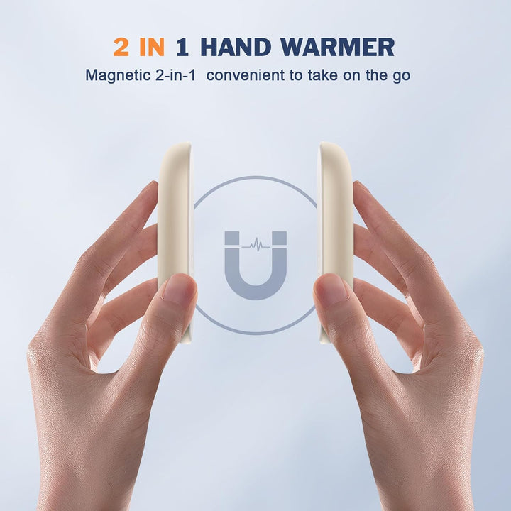 Handwärmer Elektrisch 2er-Set Beige, Beige