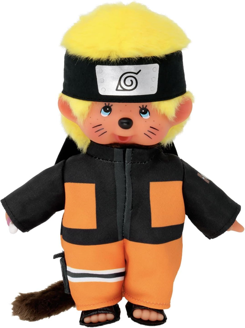 BANDAI - Monchhichi - Kuscheltier Monchhichi Naruto Shippuden - Ikonisches Affenkuscheltier der 80er