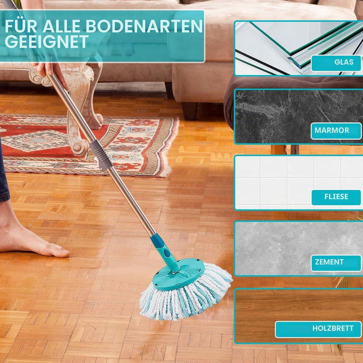 6 Stück für Leifheit Bodenwischer Ersatzbezug, Clean Twist Disc, für Leifheit Wischmop, Ersatzkopf f