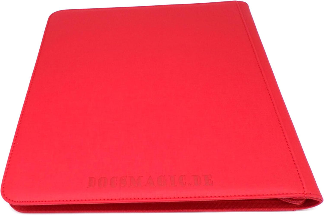 Docsmagic.de Premium Pro-Player 12-Pocket Playset Zip-Album Red - 480 Card Binder - MTG - PKM - YGO