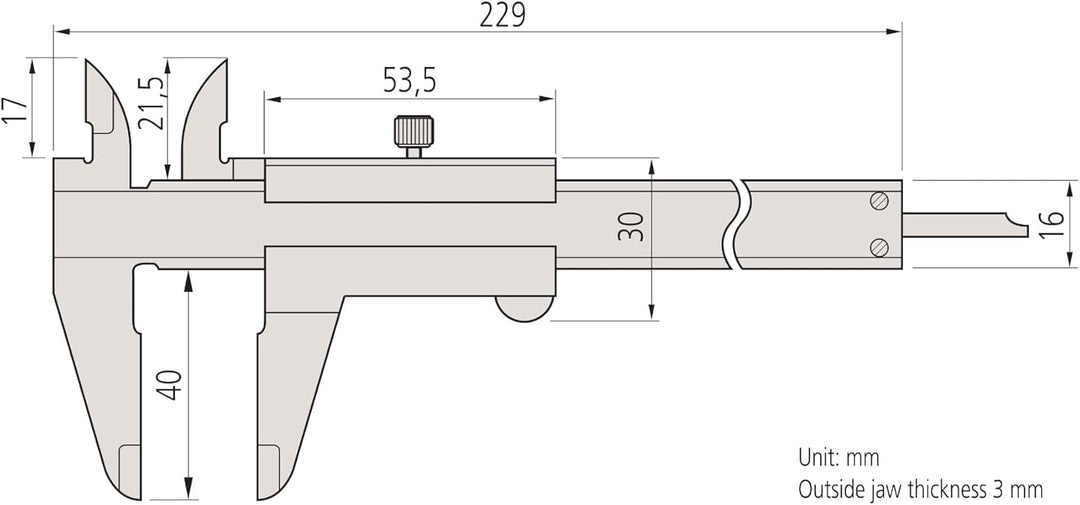 Mitutoyo MIT530-101 Messschieber, 0–150 mm Reichweite