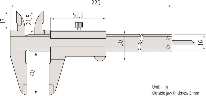 Mitutoyo MIT530-101 Messschieber, 0–150 mm Reichweite