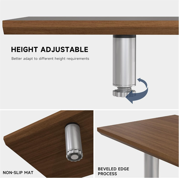 Fenge Grosser Monitorständer 100cm Dual Monitor Stands Riser mit Höhenverstellbarem Bein,Multifunkti