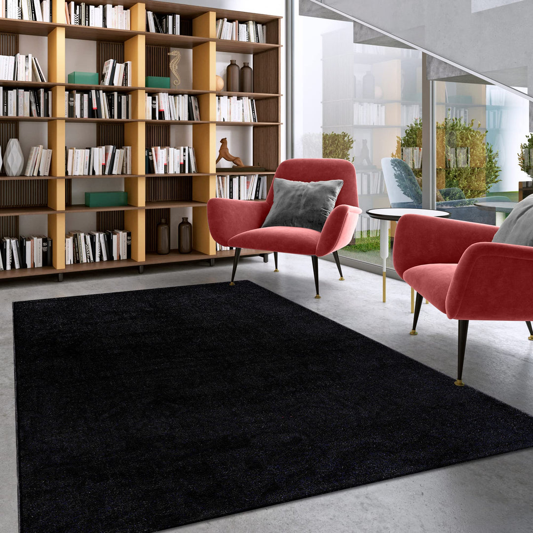Impression Kurzflor-Wohnzimmerteppich - Schlichte Moderne Teppiche für Schlafzimmer, Büro, Flur, Küc
