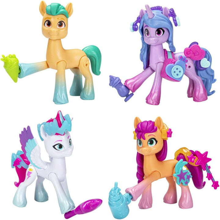 My Little Pony – Entdecke Dein Ponyfunkeln Freunde aus der Maretime Bucht, 4 Ponyfiguren und Accesso