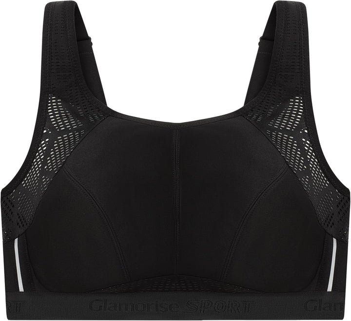 Glamorise Damen Sports Bra 95F Schwarz, 95F Schwarz