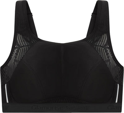 Glamorise Damen Sports Bra 95F Schwarz, 95F Schwarz