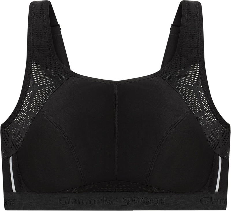 Glamorise Damen Sports Bra 95F Schwarz, 95F Schwarz