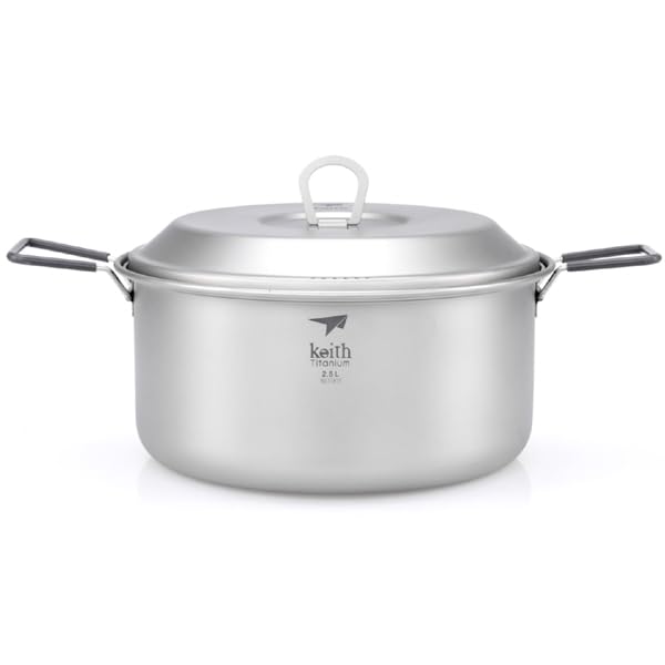 Keith Ti6018 Topf- und Pfannen-Set, Titan